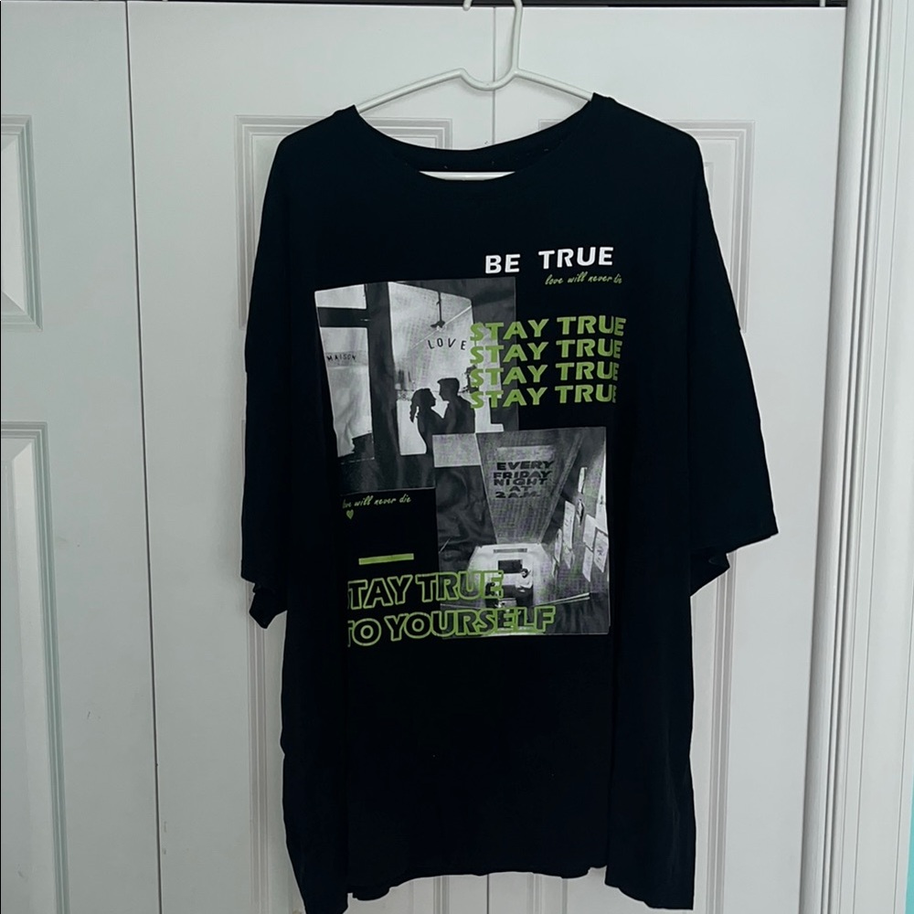 SHEIN Black Curve T-Shirt
